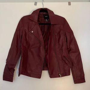 Red leather jacket